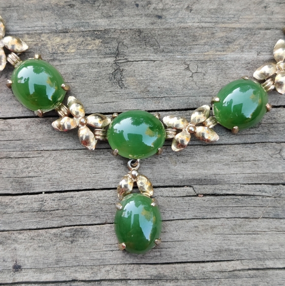 Antique jade necklace - Picture 3 of 12